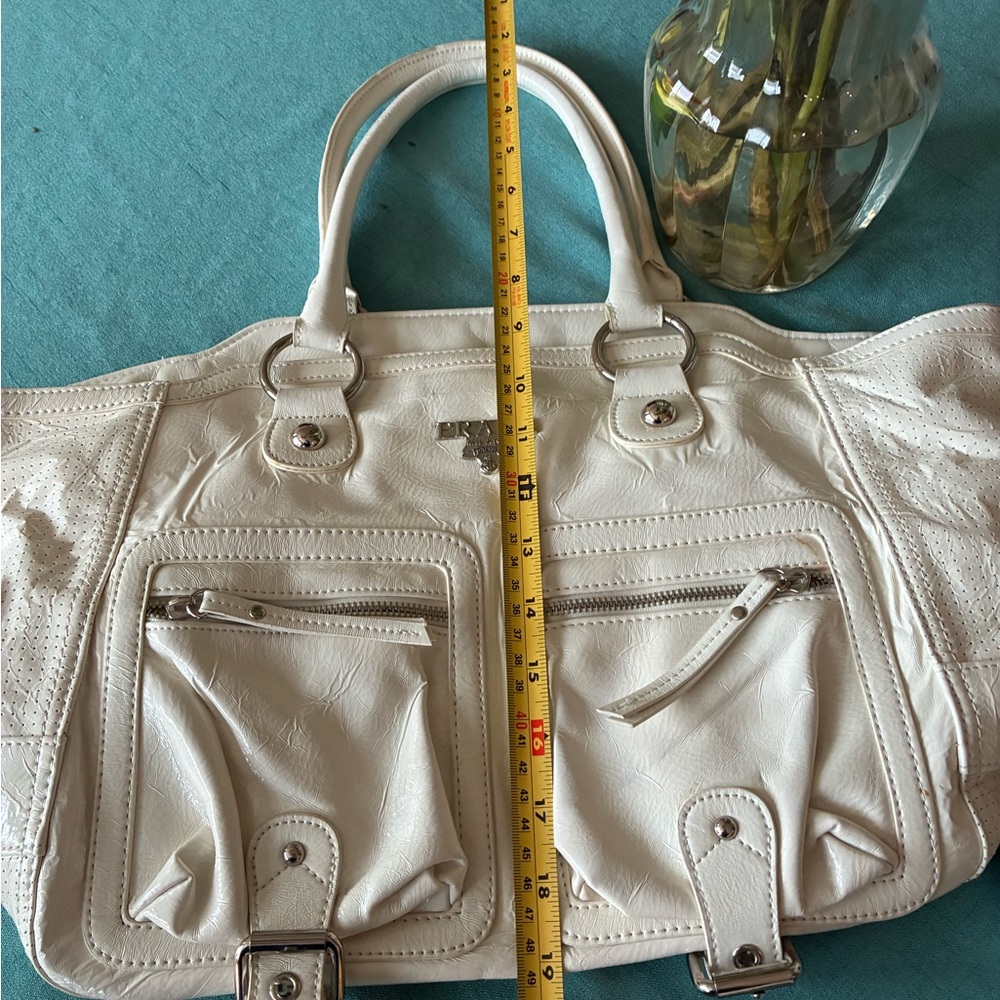 Prada White Leather Shoulder Bag - Picture 2 of 10